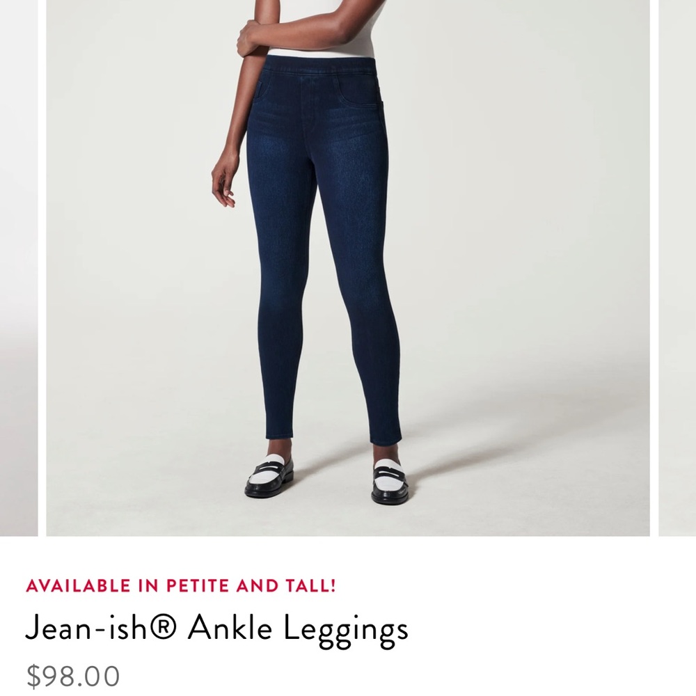 Spanx ankle jean-ish legging in twilight rinse